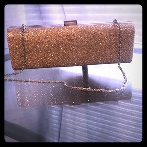 Gold bling clutch purse!